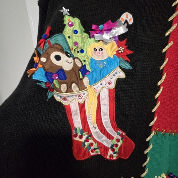 Paris Smith Christmas Sweater Medium Women's Vintage Knit - Picture 3 of 16
